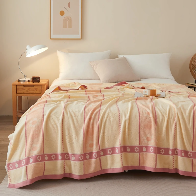 

Bonenjoy 1pc 100% Cotton Blanket Breathable Bedsheet Adults Kids Nap Blankets Home Sofa Towel Travel Shawl плед