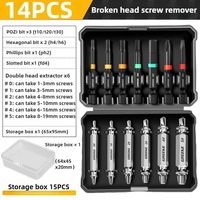 Greener Damaged Screw Extractor Broken Bolt Screwdriver Stripped Set Double Head Tool Removal Stud Slip Teeth Demolish Remover