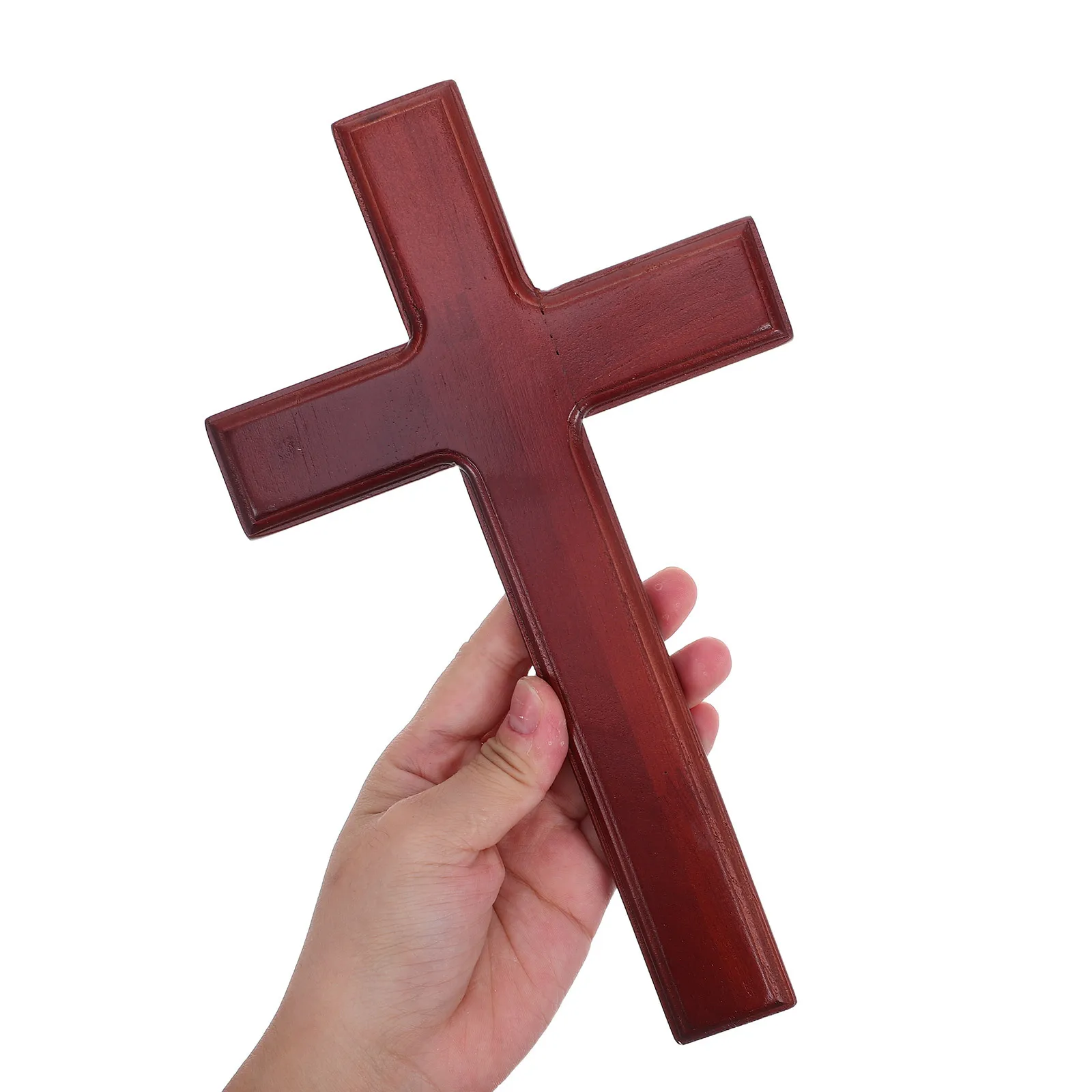 

Christian Wooden Wall Cross Hanging Decoration 25cmx14.5cm Natural Texture Wooden Crucifix Religious Wall Decor Home Church