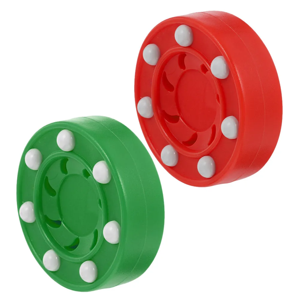 

2 шт. профессиональных хоккейных шайб из полипропилена, многоразовые, устойчивые, для тренировок, соревнований по роллер-хоккею и игр на роликовых коньках