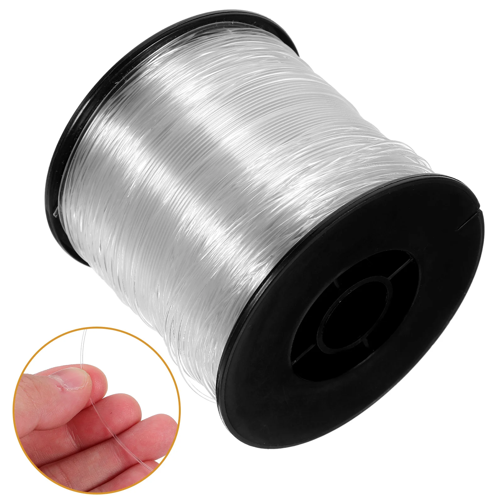 

60pcs Nylon Fishing Line Kit 200m 0.80mm Transparent Invisible Cord for Photo Frames Aluminum Hangers Picture Hanging Rope Set