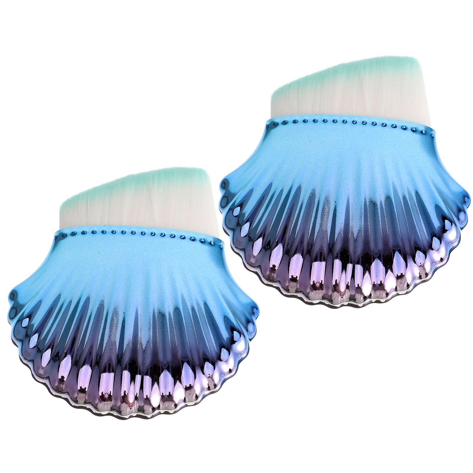 

2 Pcs Foundation Applicator Manicure Tools Nail Dust Brush Cleaning Shell Loose Powder Makeup Oblique Head 2pcs Travel