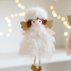 Cute Angel Plush Dolls Merry Christmas Decorations Xmas Tree Hanging Pendant Decorated for Noel Natal New Year 2025 Gift Navidad