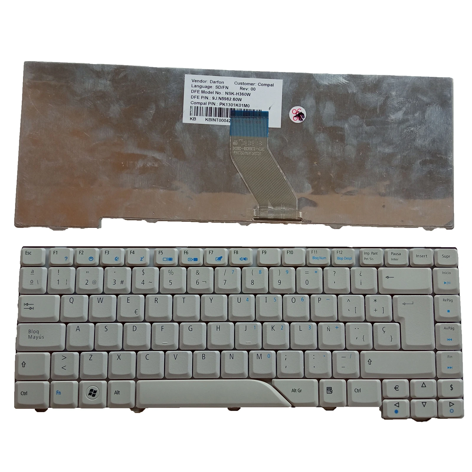 

SP Keyboard for Acer Aspire 5220 5310 5315 5520 5710 5715 5715Z white