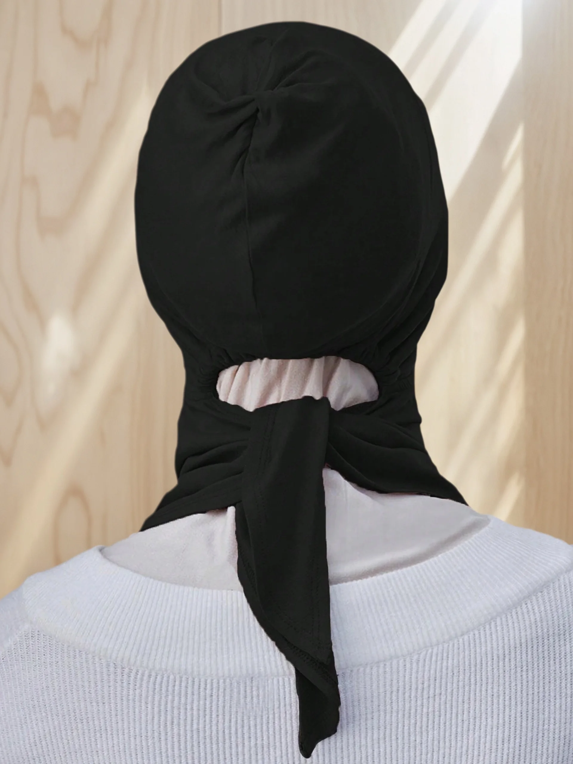 غطاء رأس نسائي مع غطاء رأس ببطانة داخلية يغطي الرأس، قبعة سحب لتدفئة الرقبة من الكريستال العمامة