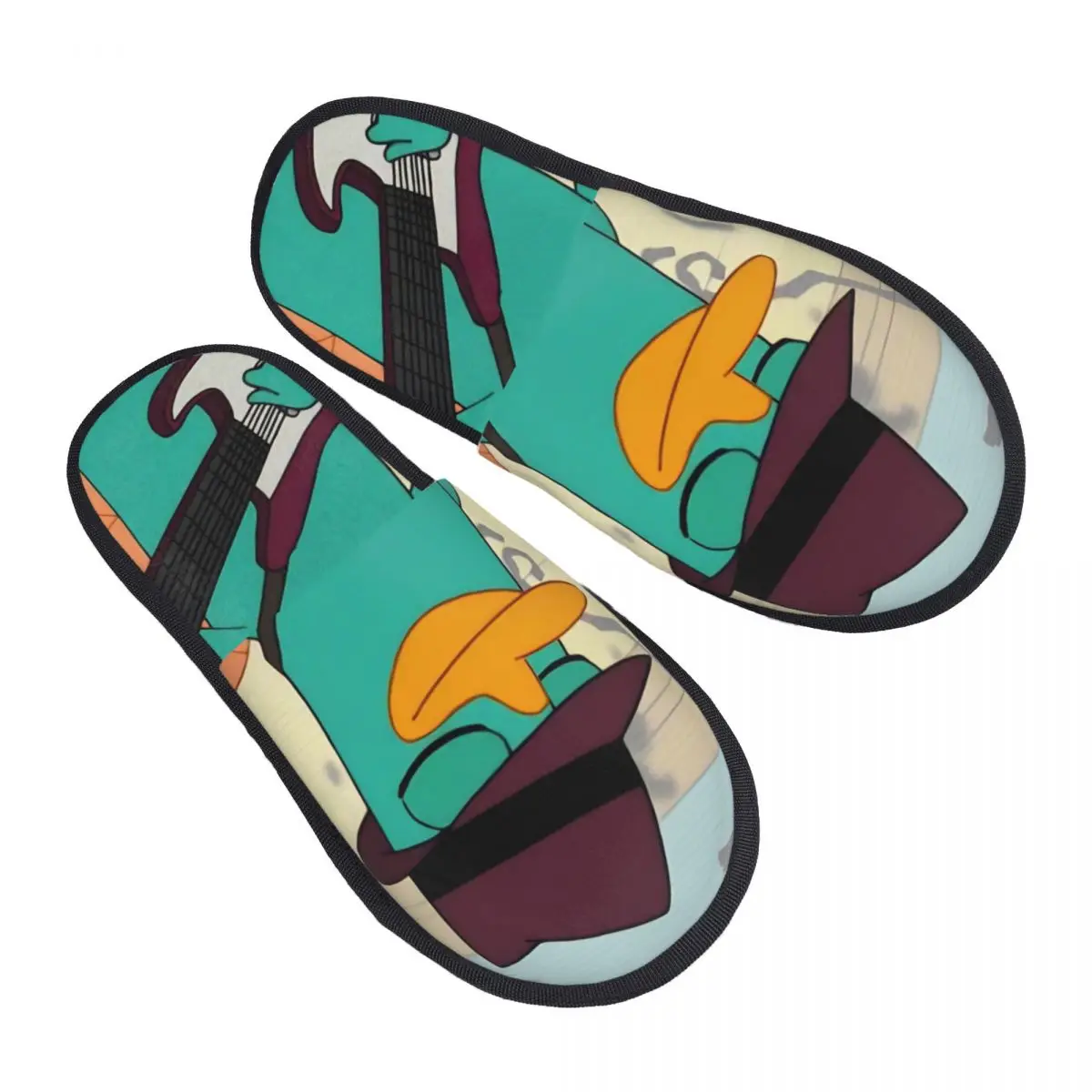 

Меховые тапочки Perry The Platypus, нескользящие комедийные тапочки из мягкой пены с эффектом памяти для дома