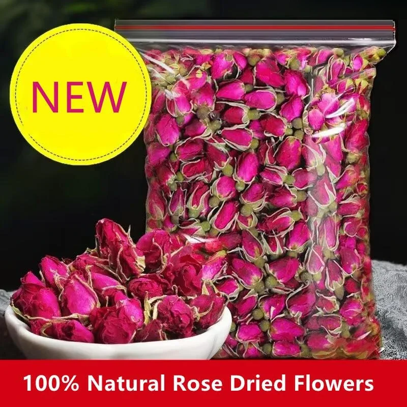 Top Natural Rose Dried Flowers Mini Rose Buds For Decorative Mix Flower Material Incense Sachet Perfume Wedding Candle Making