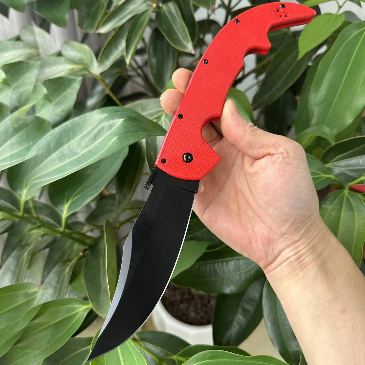 12.4'' Cold Folding Tactical Knife Outdoor Large Hunting Knives Professional Military Survival Self defense Knife Jackknife