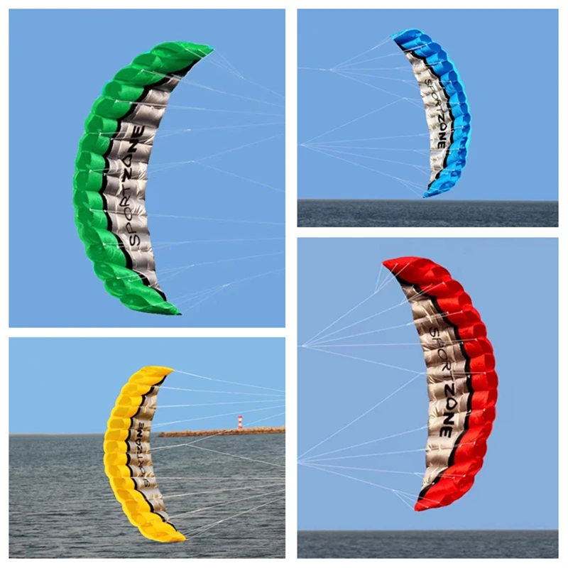 

free shipping dual Line Stunt flying power Kite rainbow large soft kites for adults kitesurfing factory outdoor toys kite reel