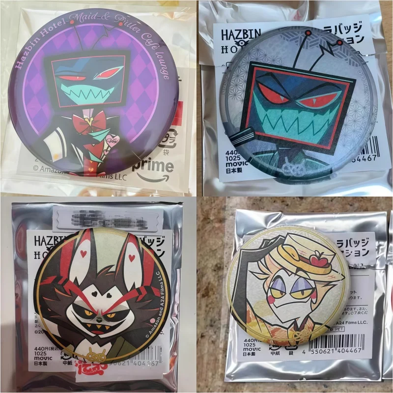 Genuine Hazbin Hotel Alastor Can Badge Cafe Collaboration Anime