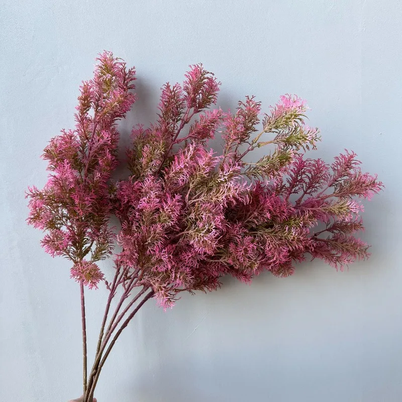 Artificial Colored Pine Branches Realistic Simulation of Long Branched Plants Living Room Dining Table Wedding Hall Decoration