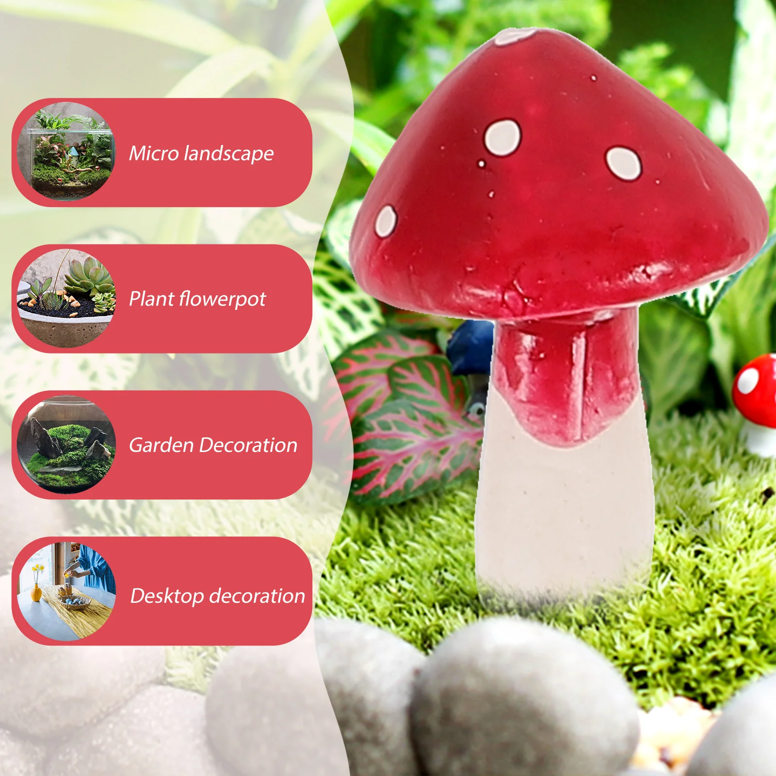 

33 Pcs Artificial Flowers Simulated Mushroom Mushrooms Tiny Fake Foam Artifical