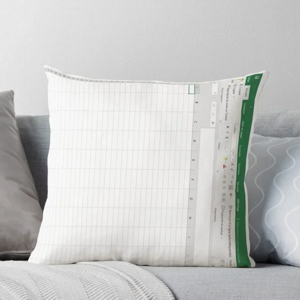 Excel spreadsheet Throw Pillow Pillowcase pillow pillowcase pillow