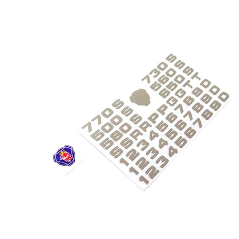 1 Set Mini Crystal Mark Sticker for 1/14 Tamiya RC Truck Trailer Tipper Scania 770S DIY Parts