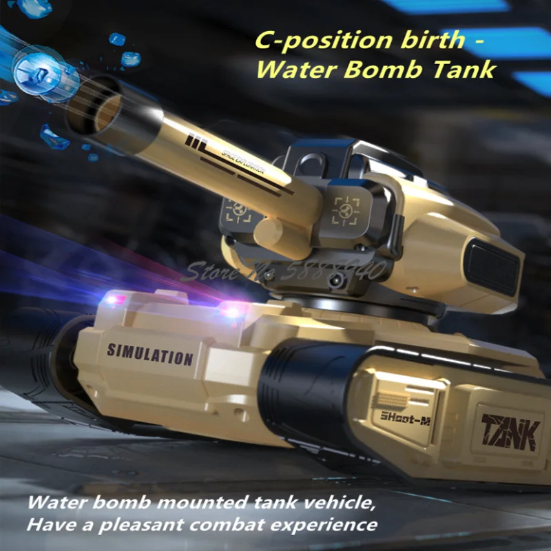 360 ° Rotation Tracked Remote Control Combat Tank 2.4G Gesture Sensing One Key Demo Simulated Sound Electric Off-Road Tank Car