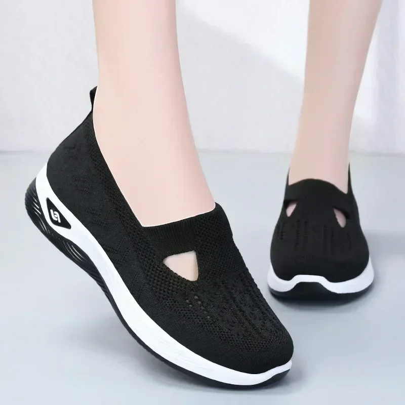 2023 Summer New Comfort Casual Women\'s Shoes Fashion Soft Sole Breathable Hollow Out Flat Shoes for Women Zapatos De Mujer