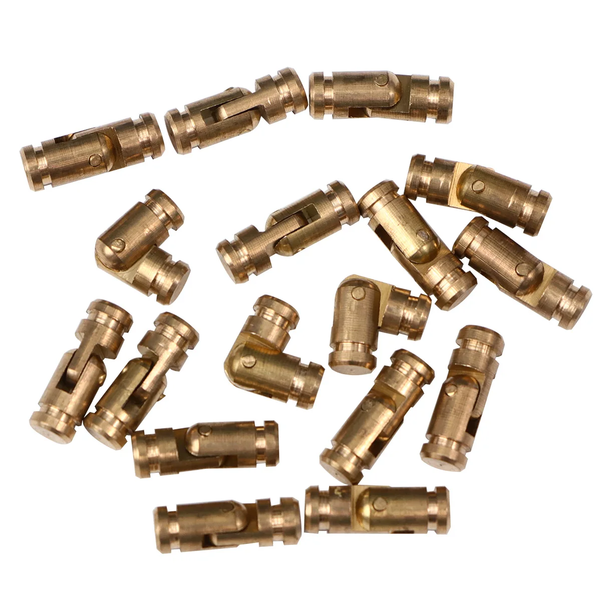 

50 Pcs Brass Hinge Self Closing Spring Case Box Cylindrical Hinges for Jewel Gift Hardware Kitchen Doors Durable Smooth