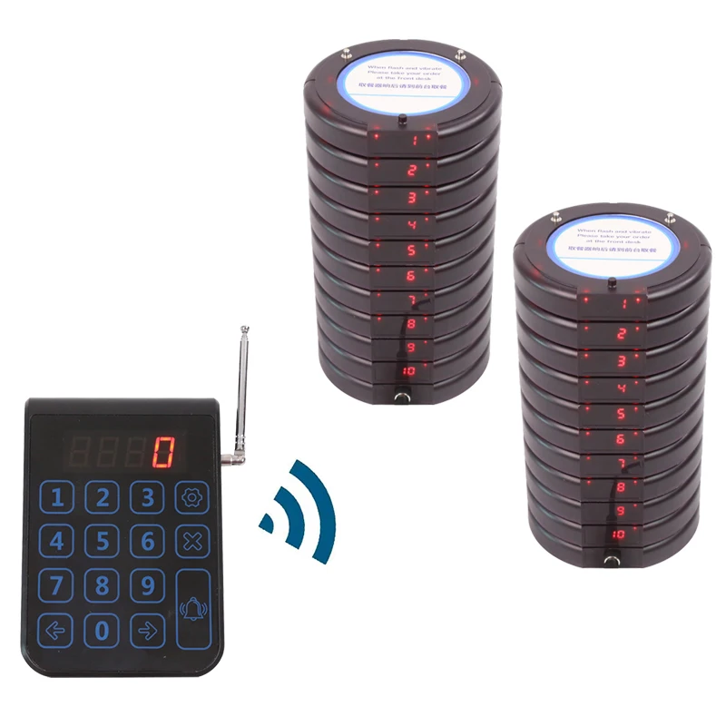 Wireless Restaurant Pager System Food Pager Guest Paging System for Food Truck Cafe Shop Bar Factory Hospital