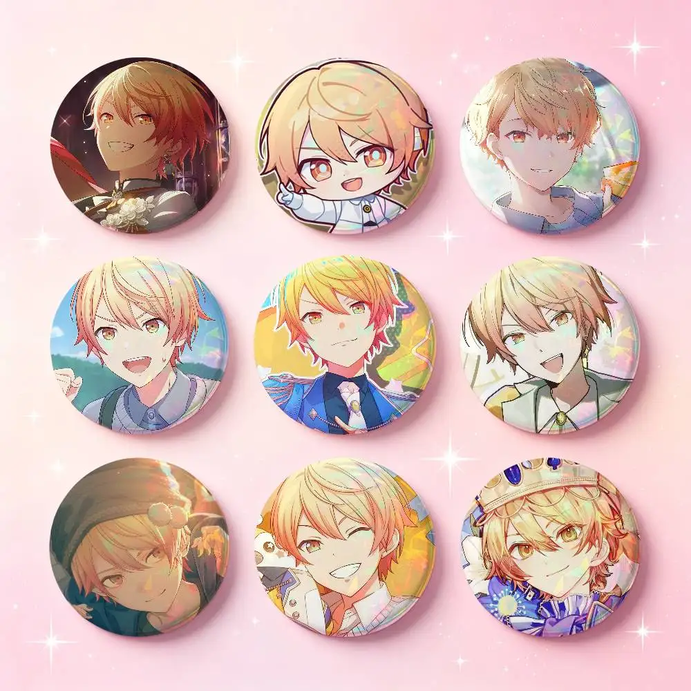 Tenma Tsukasa Anime-Figur Abzeichen Knopf Runde Kreative Brosche Anstecknadel Taschendekoration Zubehör für Fans Sammler Freunde Geschenke