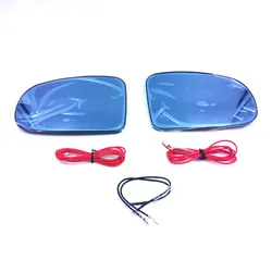 July King Car Rearview Mirror Lens Case for Toyota Prius 30# 40# 2009-2014, Anti-glare, Blue Mirror, Turn Lights, Heat Demisting