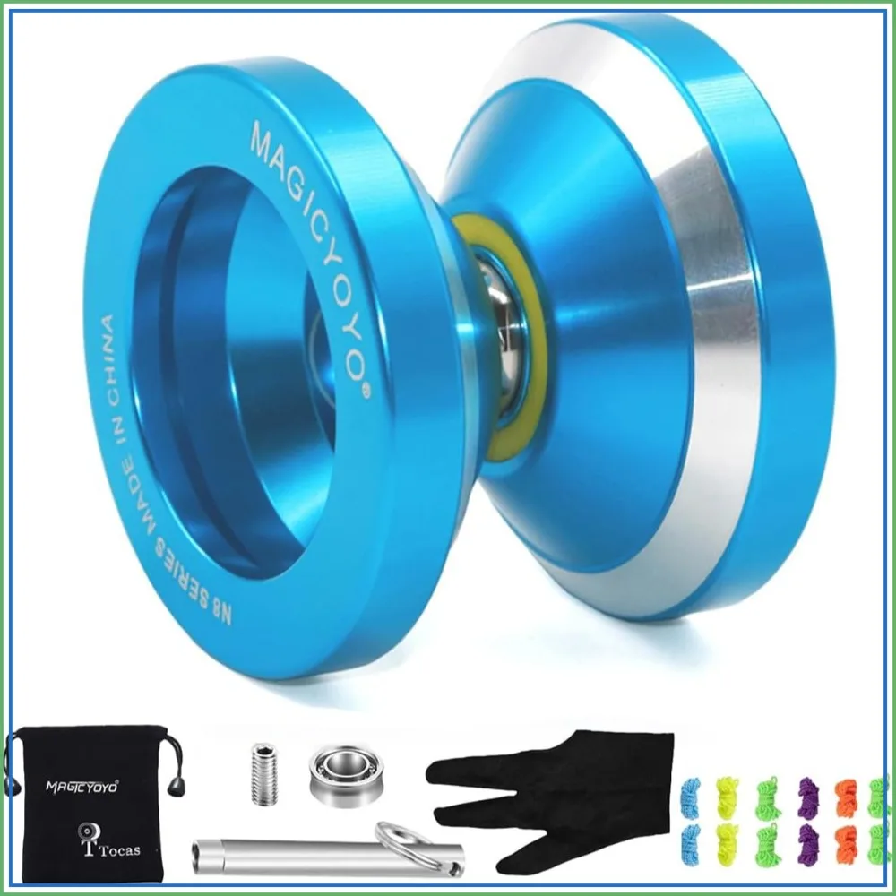 

Dual Modes Yoyo Pro for Beginners to Advanced, Responsive & Unresponsive Yo-yo with Unresponsive Bearing + 12 Strings + Bag + Remover
