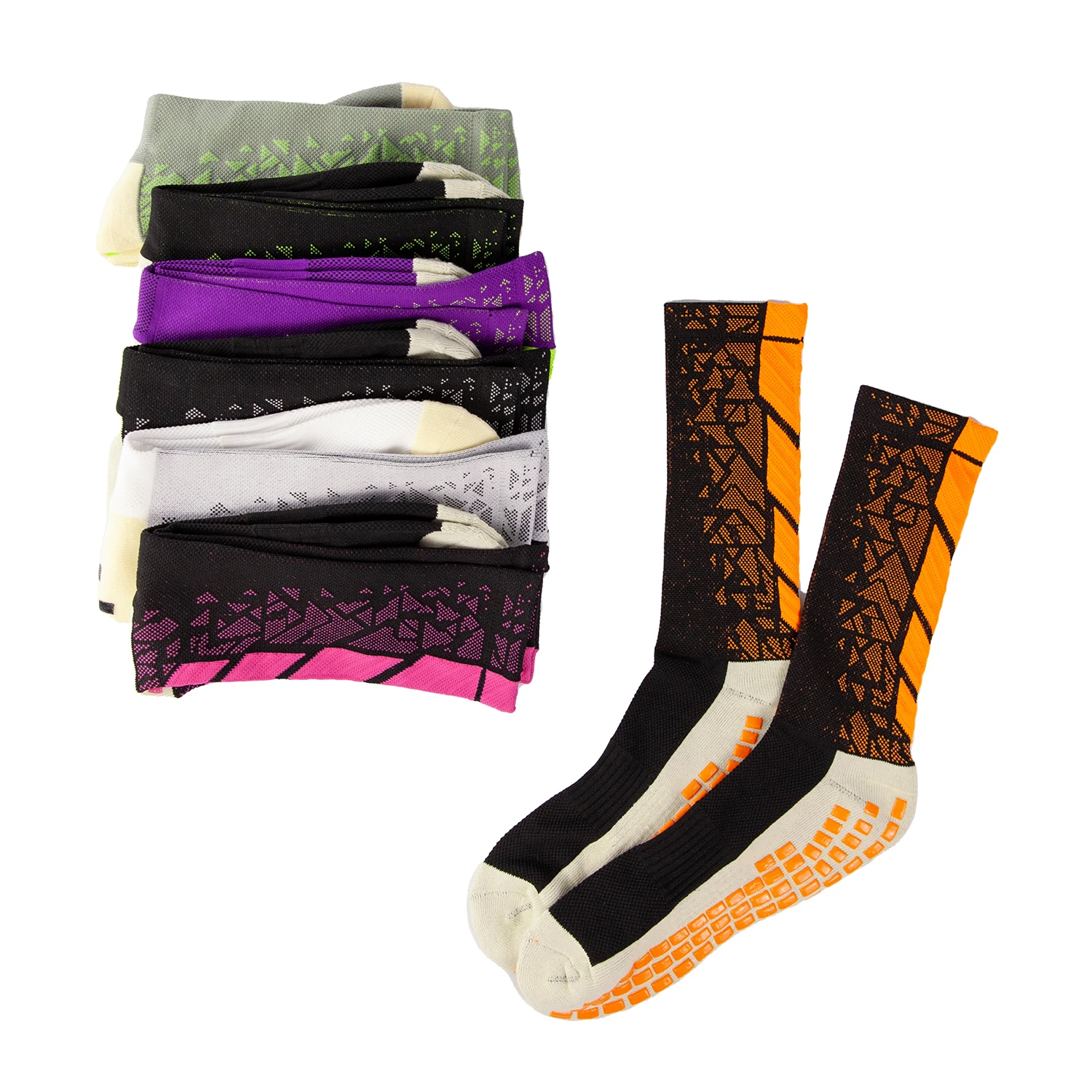 جوارب كرة قدم شبكية مانعة للإنزلاق ، نعل تهوية ، مرونة عالية ، تمارين وألعاب ، مجموعة 5 منصات ، شحن مجاني