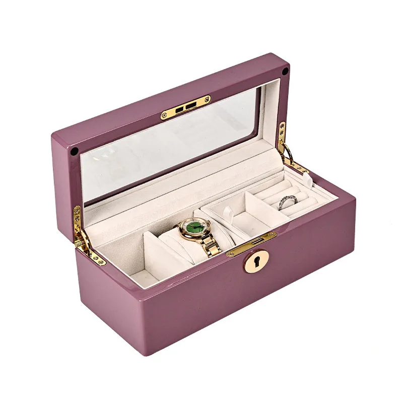 

Multifunctional Jewelry Box Wooden Ring Watch Storage Boxes Portable Pendant Earring Organizer Box High-end Watches Case