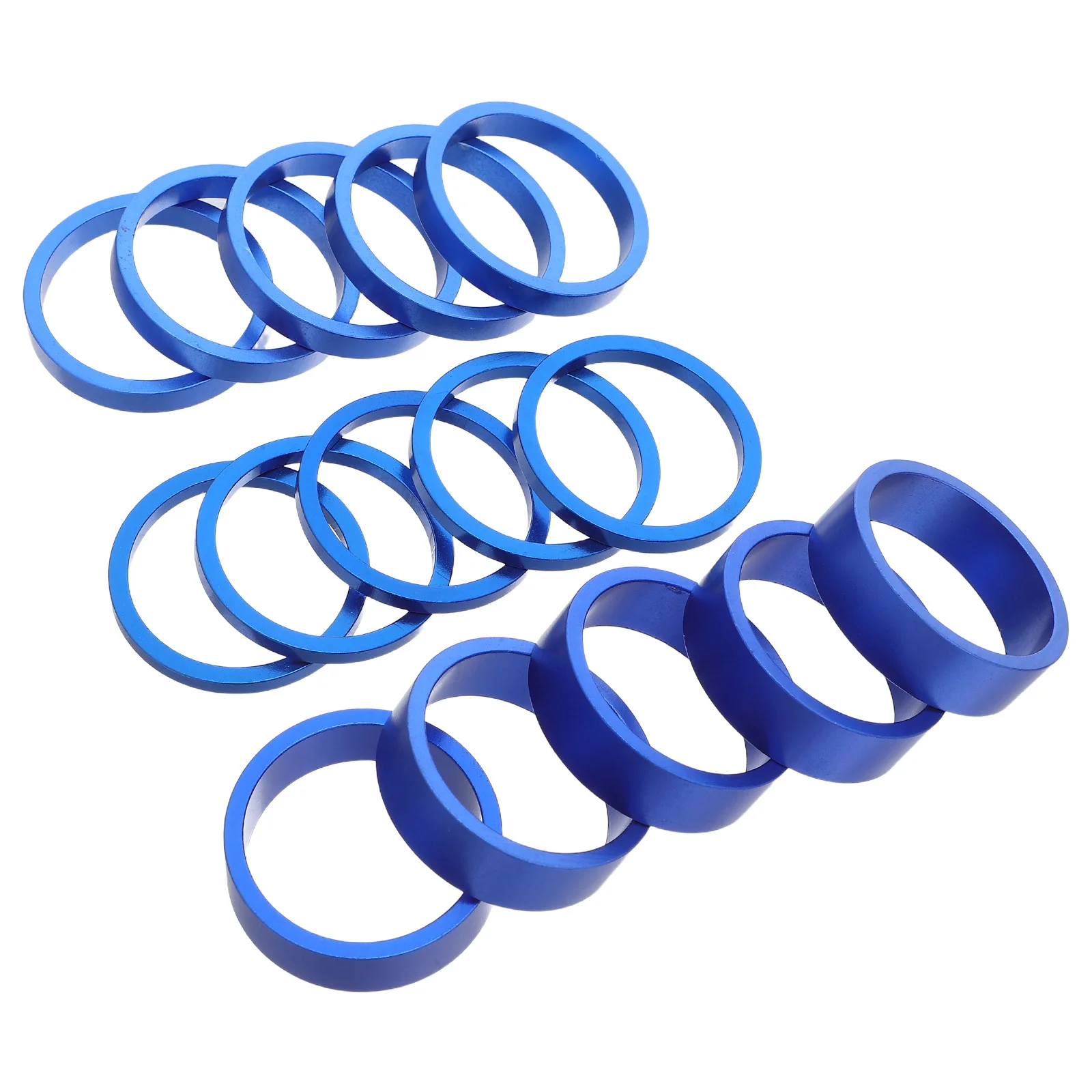 

15pcs Bicycle Front Fork Spacers 10/5/3Mm Aluminum Alloy For Road Mountain Bike Stem Handlebar Adjustment Bike Spacer Kit