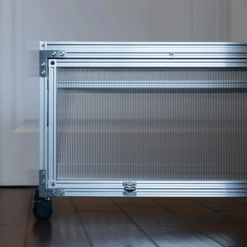 

Simple aluminum profile home display rack creative acrylic cart with wheels coffee table storage cabinet living room small tea t