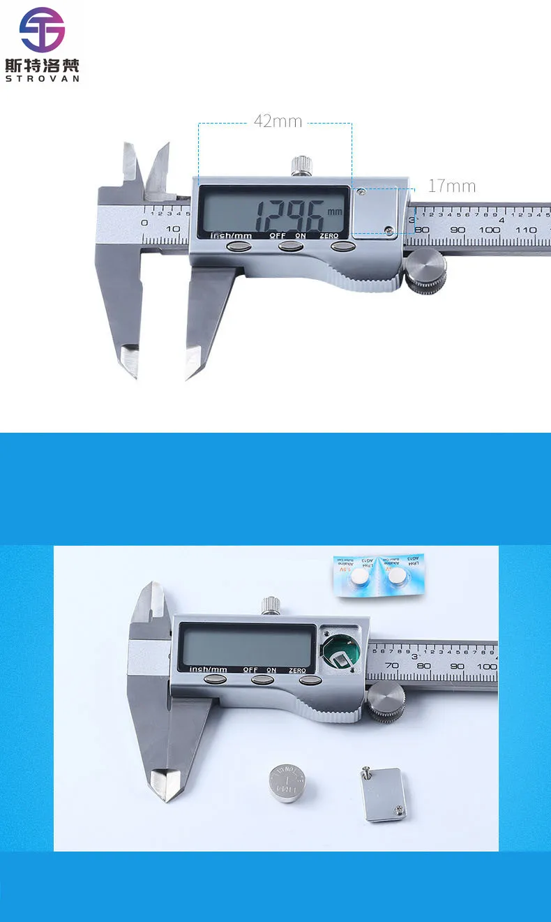 Electronic Digital Vernier Calipers 0-100/150/200/300mm Digital Display Calipers Stainless Steel