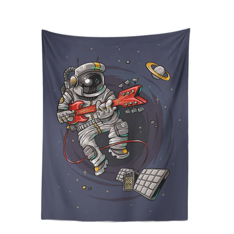 Flannel Throw Blanket for Bedroom Decoration, Tapestry, Moon, Stars, Meteor, Black Hole, Novel Astronaut Pattern, Gifts  Kids