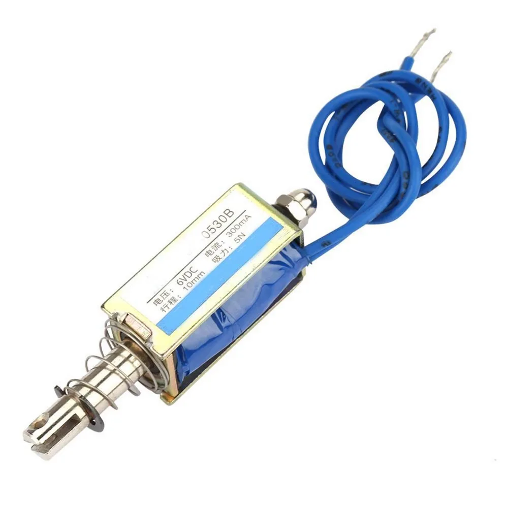 6/12/24V Linear Pull Solenoid 300mA 5N Force DC Solenoid Actuator DC Push-Pull Solenoid Industrial Applications