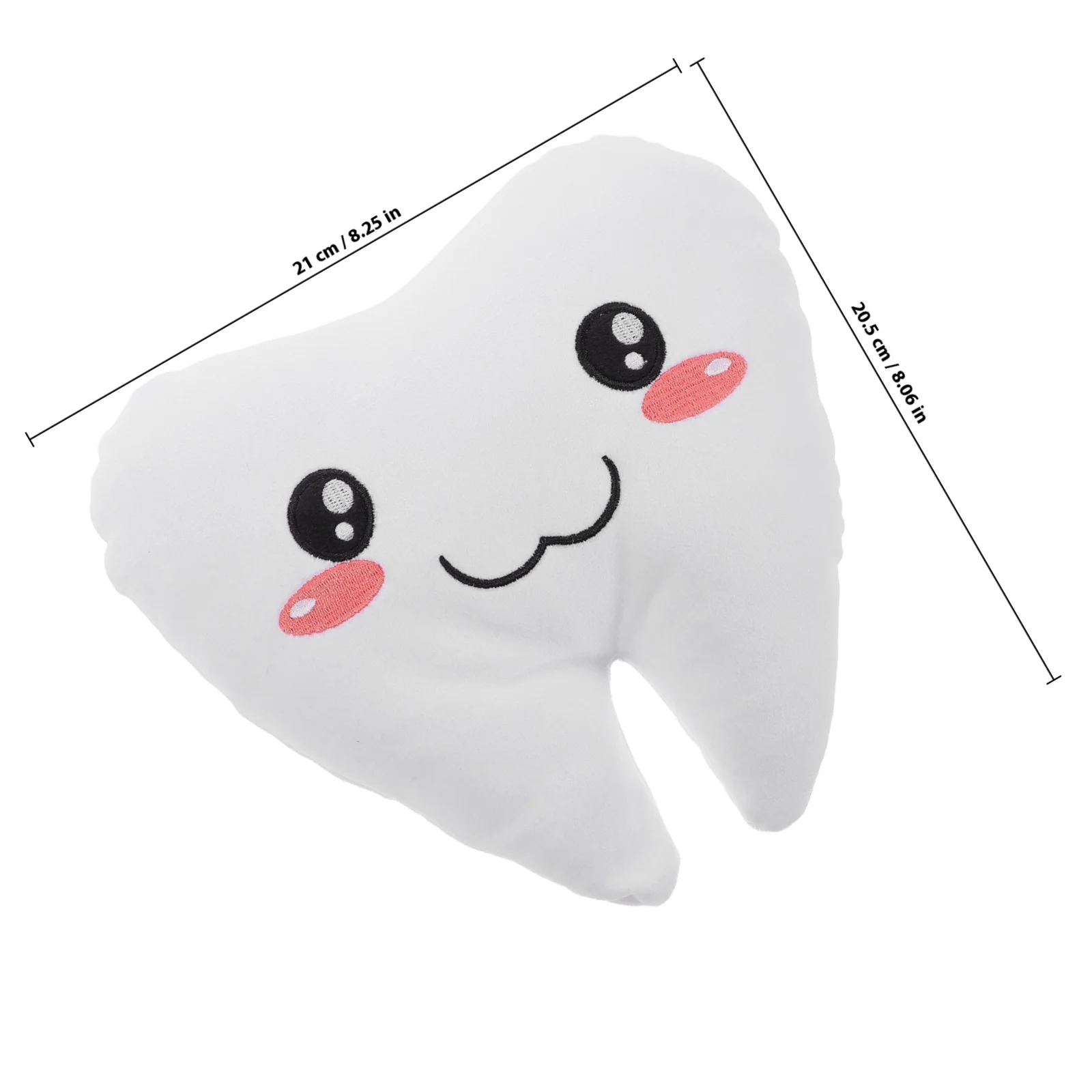 Almohada de dientes de peluche suave para niños, bonito cojín decorativo para dormir para niños y niñas, soporte Lumbar, almohada para piernas, siesta en la oficina