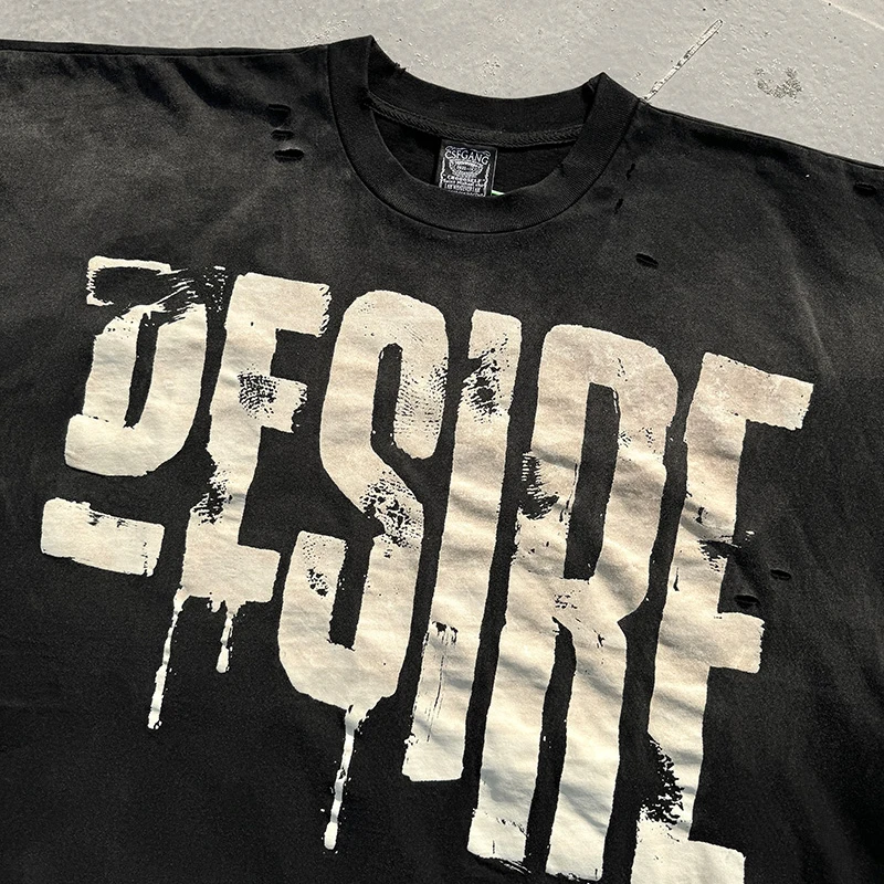 الشارع الشهير خطابات كبيرة طباعة سانت التالف عقد تي شيرت المتضخم صندوق تي شيرت خمر غسلها الأسود التالف عقد القذرة تي شيرت