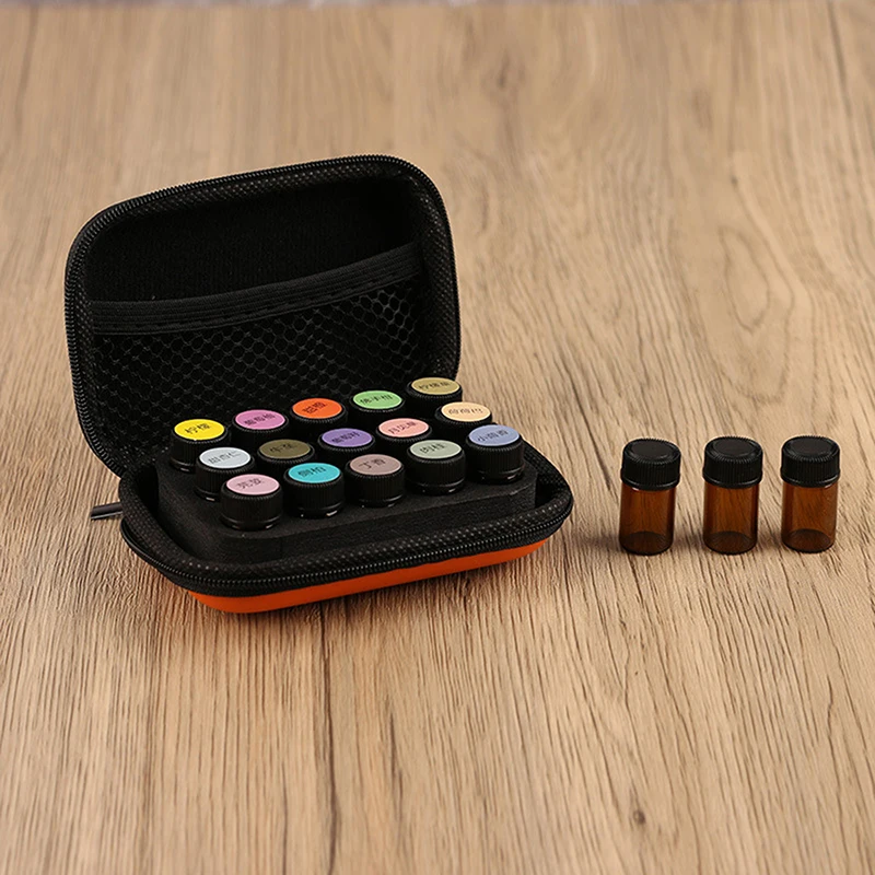 15Slots 1/2/3ML Essential Oil Case For Young Living Roller Bottles Storage Bag Holder Portable Perfume Hanging Organizer