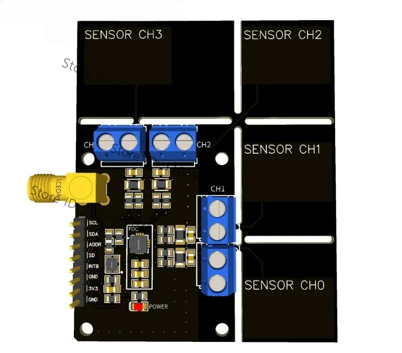 FDC2214 Module Capacitive Sensor Electronic Design Competition Gesture Recognition Paper Counting Liquid Level Measurement