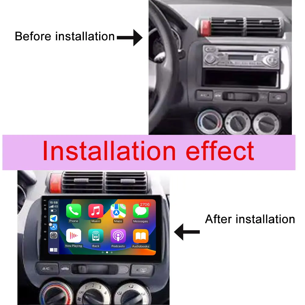 For Honda Jazz 1 GD 2001 - 2008 for Honda Fit LHD  2001 - 2009 GPS Navi Car Radio Video Multimedia Player Carplay Split Screen - view 2