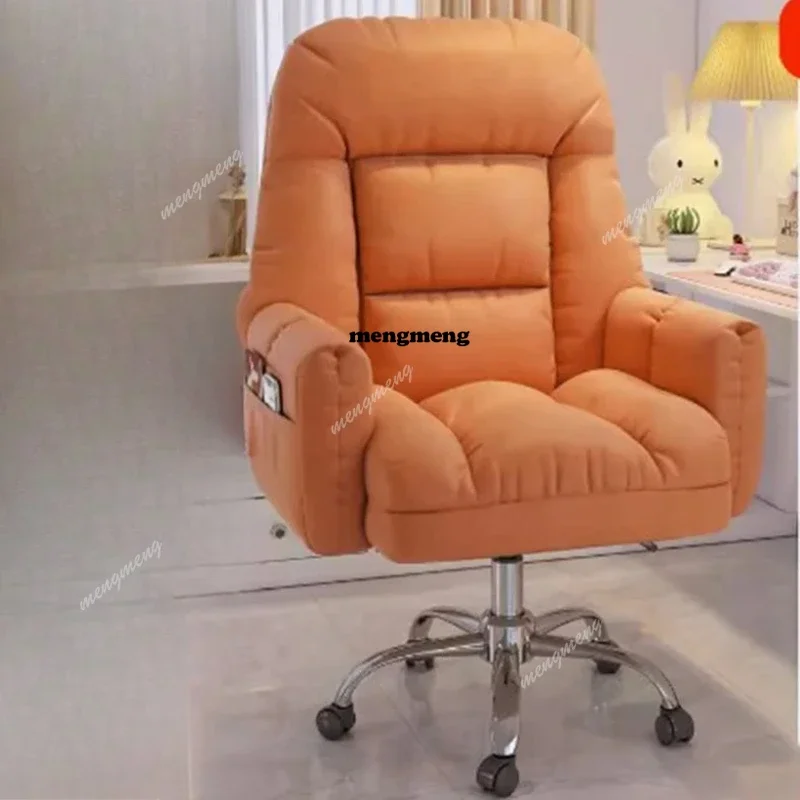 K182Kawai Cheap Office Chair Relax Rotating White Room Study Office Chair Comfy Lazy Meditation Cadeiras De Escritorio Furniture 4