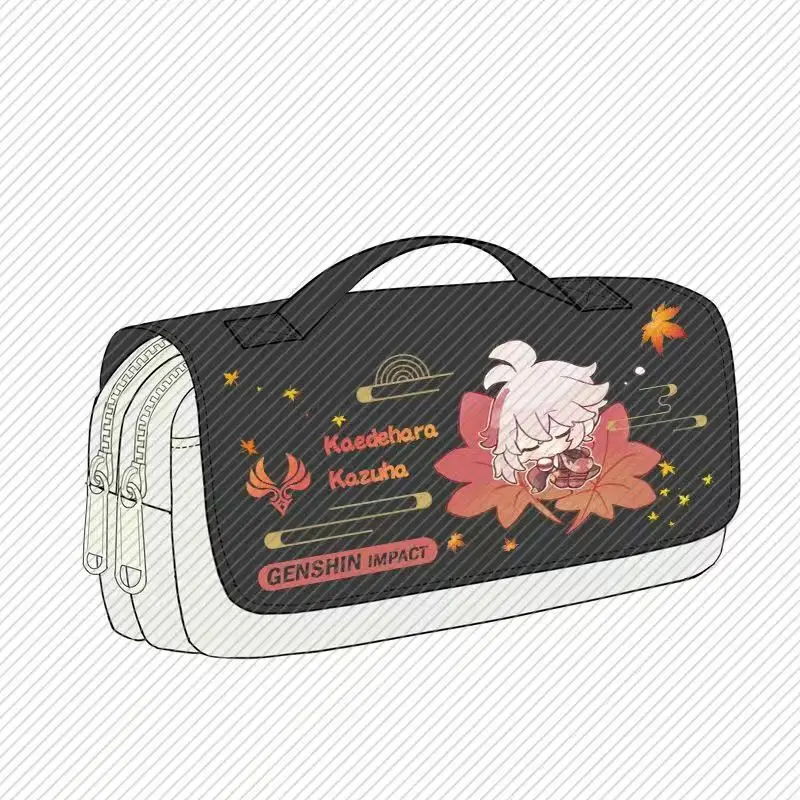 

Anime Genshin Impact Cute School Pencil Cases XIAO ZHONG LI KLEE HUTAO Cosplay Student Pen Bag Storage Cosmetic Bag Fans Gift