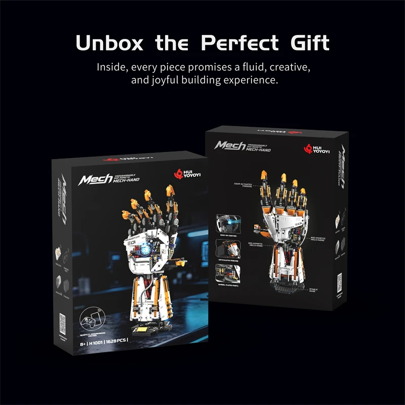 Programmierbare Roboterbausteine, bionisches Roboterarmmodell mit Fernbedienung, STEM-Lernspielzeug, Geschenk für Teenager und Erwachsene