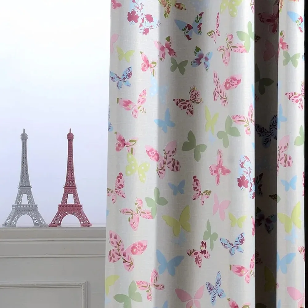 New Woven High-precision Fully Blackout Printed Partition Bluey Window Curtains for Living Room Blackout Kitchen Home Elegant