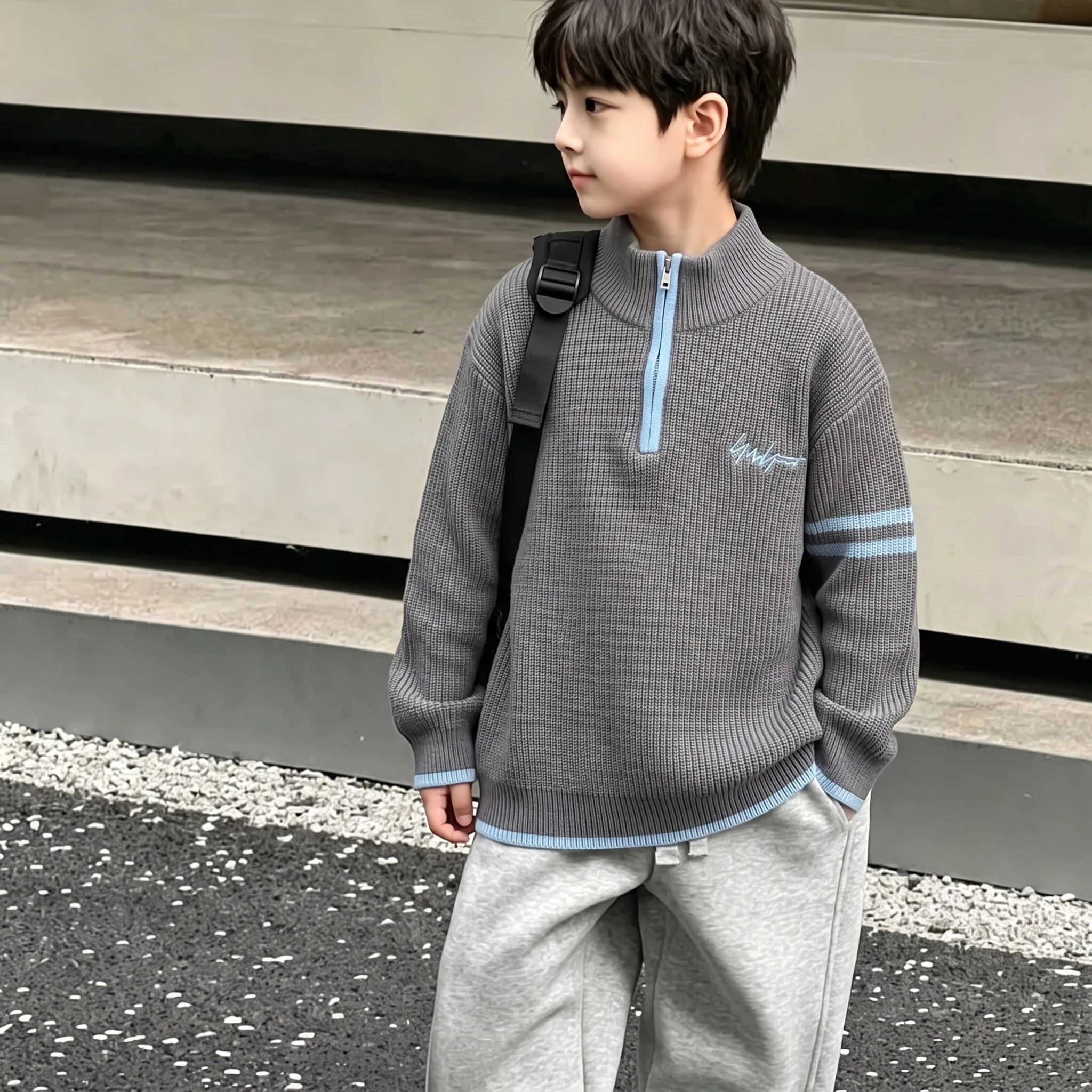 warm-autumn-winter-knitted-sweater-for-boys-big-kids-comfortable-breathable-long-sleeve-collar-loose-fit-cotton-blend
