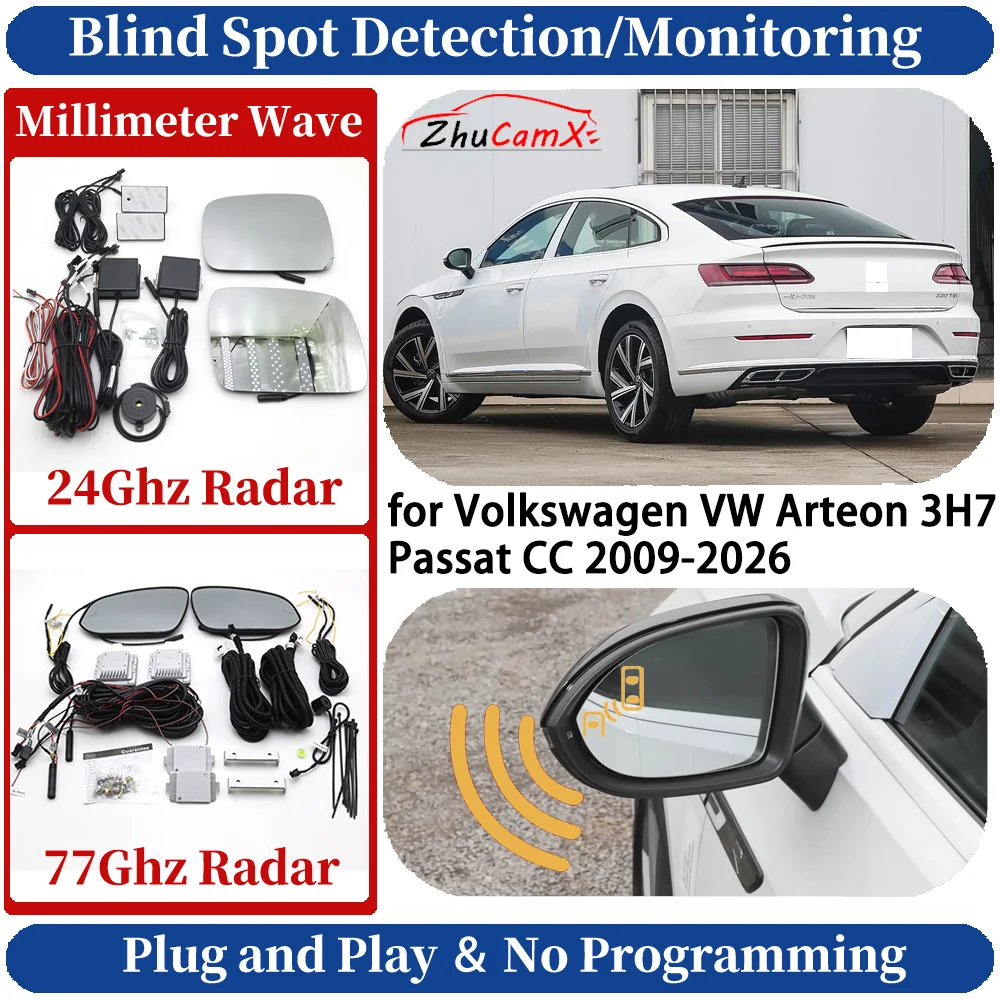 

Blind Spot Monitoring/Detection System for Volkswagen VW Arteon 3H7 Passat CC 2009-2026 Night Driving Side Lane Change Assist