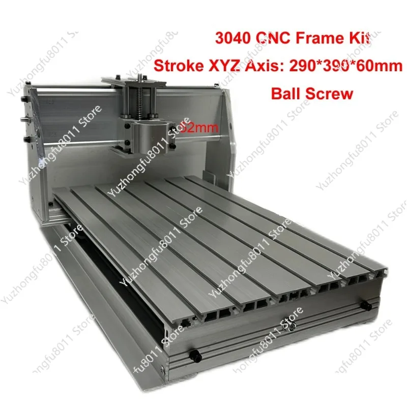 Aluminum Frame Kit 3040 Ball Screw DIY Wood Router Engraving Milling Machine Rack 52mm Spindle Bracket Stroke 290x390x60mm