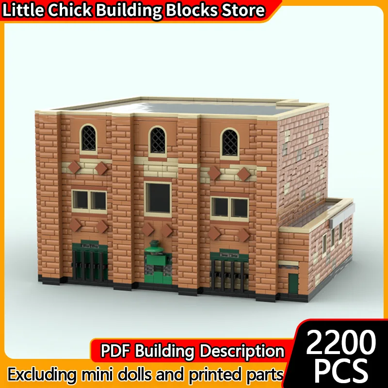 Medieval Castle Model MOC Building Bricks Retro Hotel Architecture Modular Technology Gifts Holiday Assemble Children Toys Suit