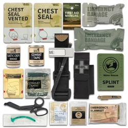 Rhino Rescue Trauma Kit,Combat Survival Gear Medical Kit,Tactical for Emergency First Aid, IFAK Refill Supplies