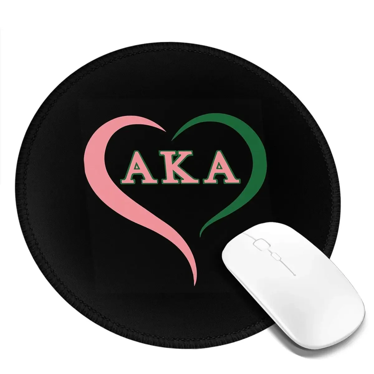 Sorority Gifts AKA Round Mouse Pad Computer Keyboard Mouse Mat Gaming Laptop Desk Mat Office Table Mats