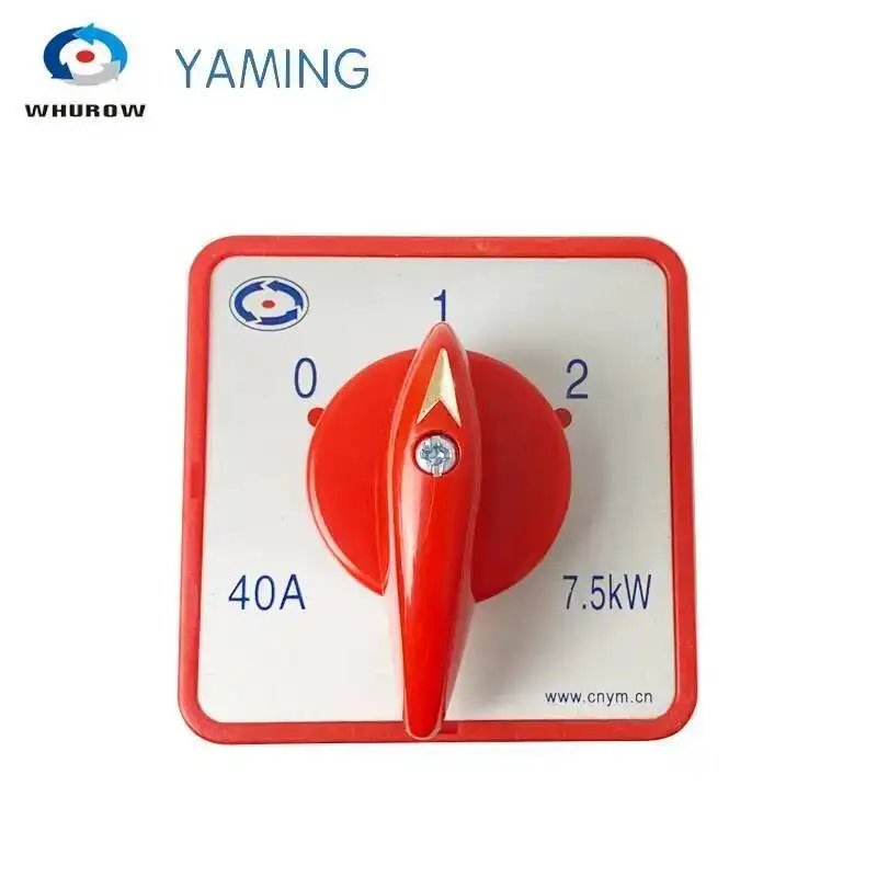 HZ5-40/7.5 M08 Macufacturer Manual Motor 3 Position Rotary Switch 4 Poles 7.5kw 40A Changeover Cam Selector