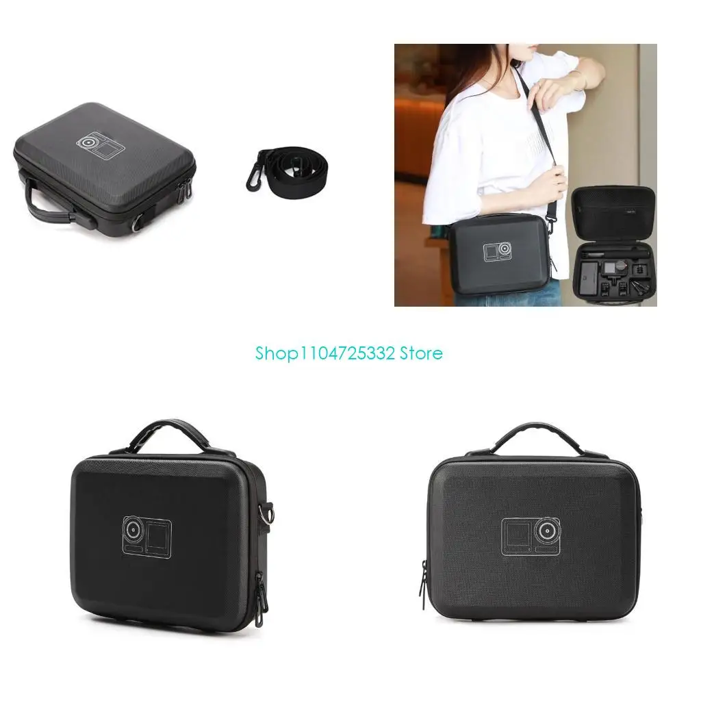 P5EA Lightweight Dustproof Camera Hard Carrying Case Exterior Soft Flannel Lining with Handle For Action 5 Camera Accessories