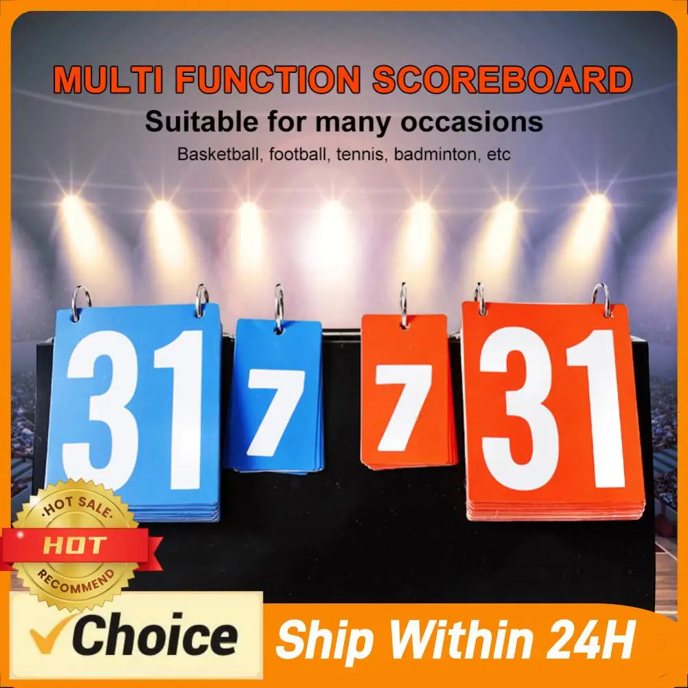 

4-Digit Sports Competition Score Indicator Plastic Scorekeeper Score Flipper Multifunctional Practical for Sports Referee